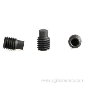 black oxide hex socket set screws with dog point DIN915